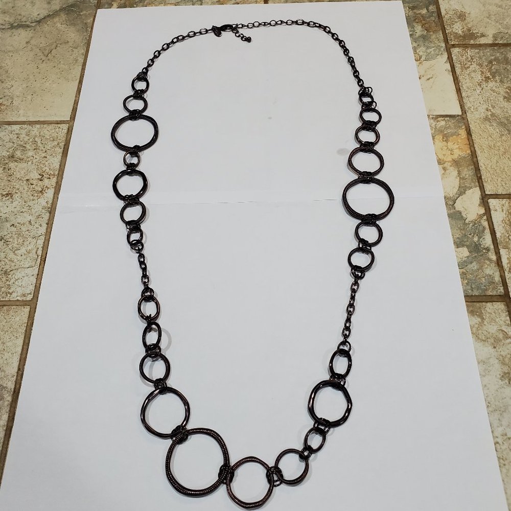 Dark Bronze Chain Statement Necklace